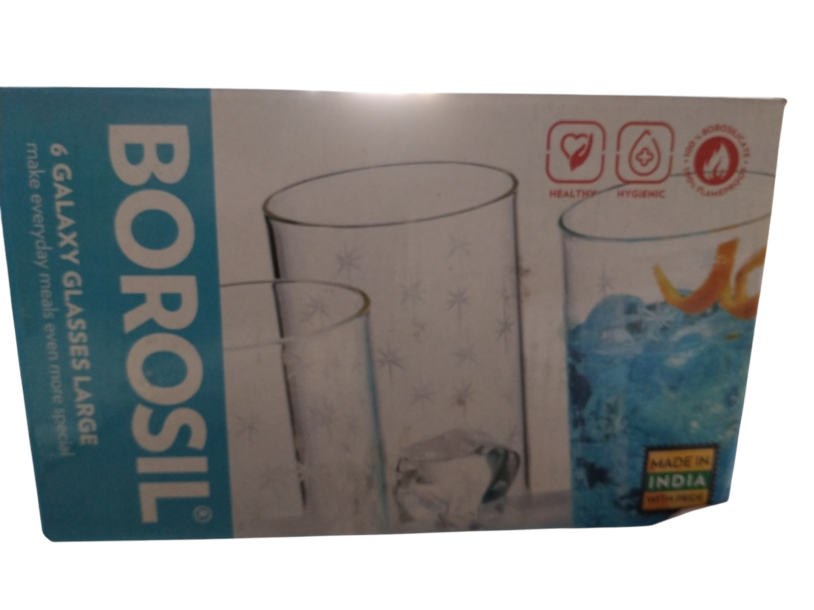 BOROSIL 6 GALAXY GLASSES LARGE