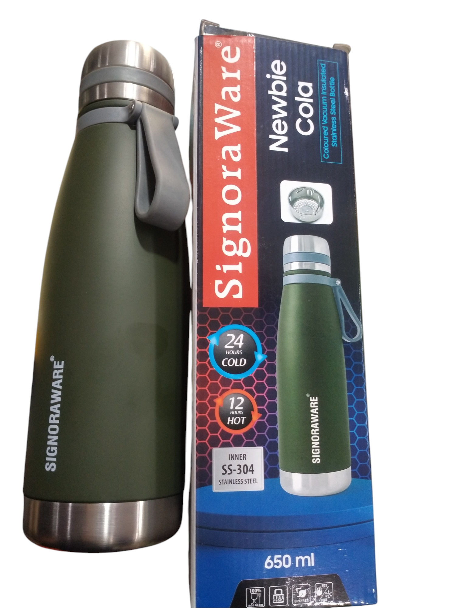 SIGNORA WARE NEWBIE COLD WATER BOTTLE INEER STAINLESS STELL