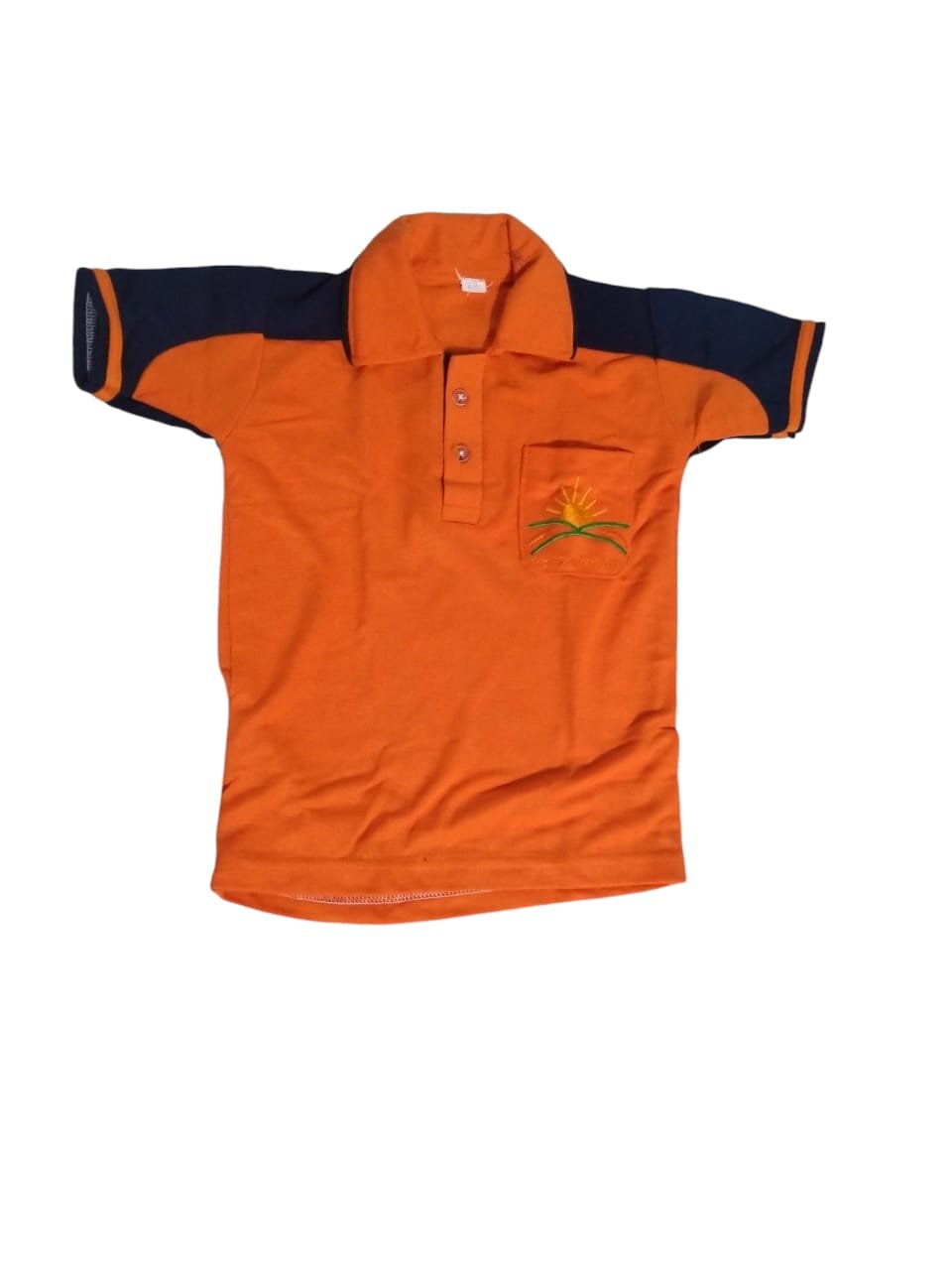 T-SHIRT NOJA ( ORANGE + NAVY ) P - EMB , B - NO PRINT