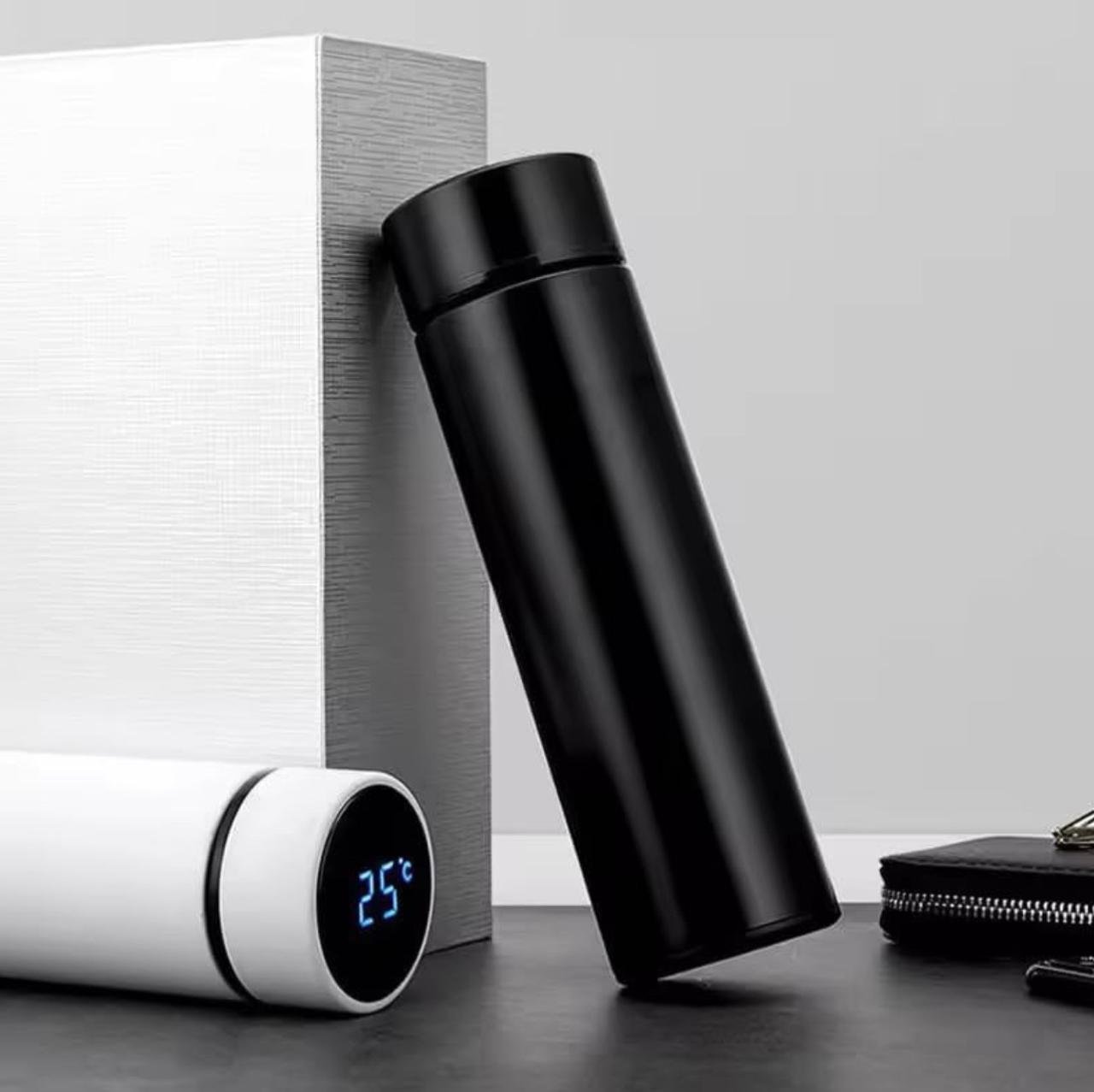 Smart Led Display Temperature Bottle Vacuum Flask Stainless Steel | Leakproof | Travel, Kids, Fitness, Sports, Gym, Workout | With Straw (Temperature Bottle, 500 Ml)